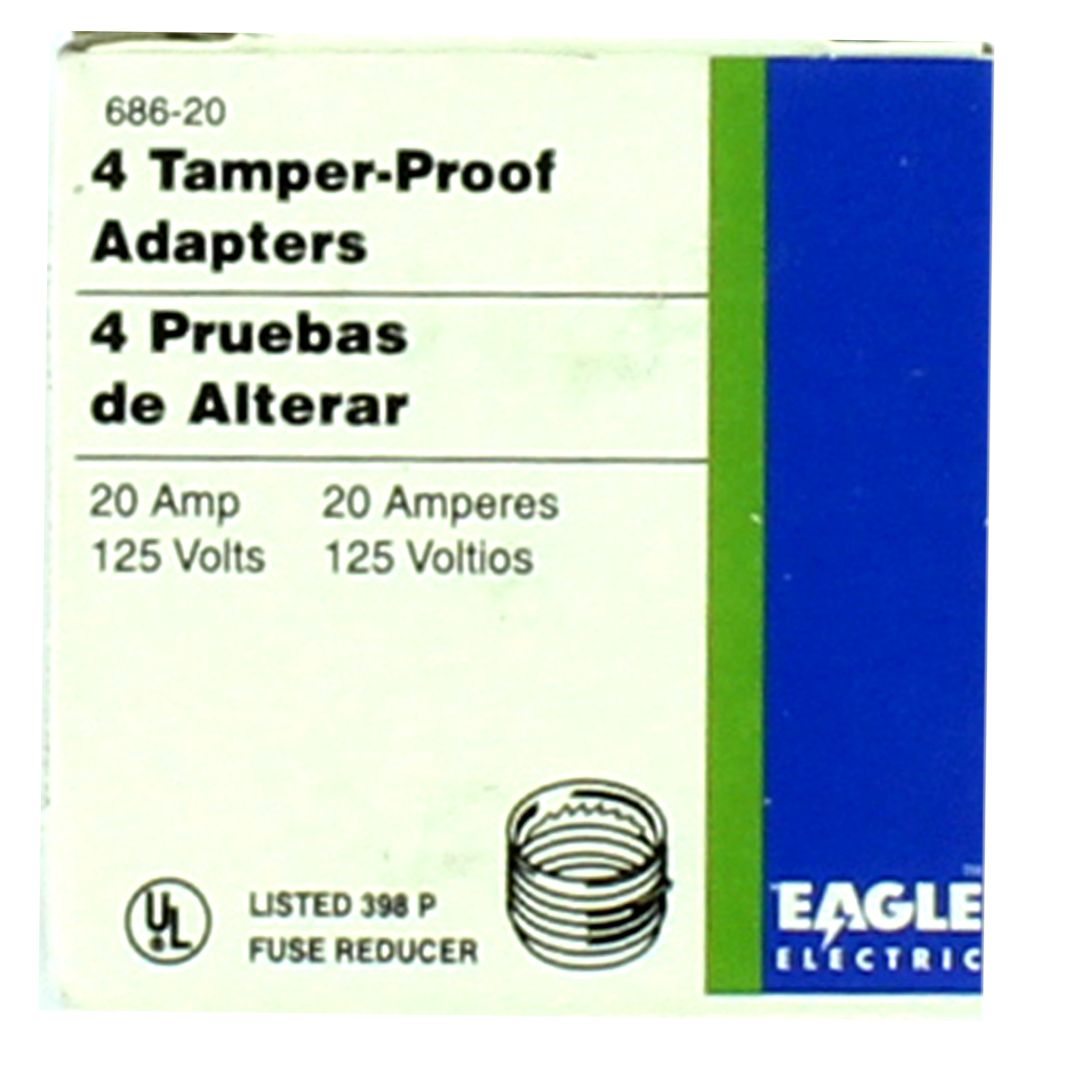686-20 20A-125V TAMPER PROOF FUSE ADAP